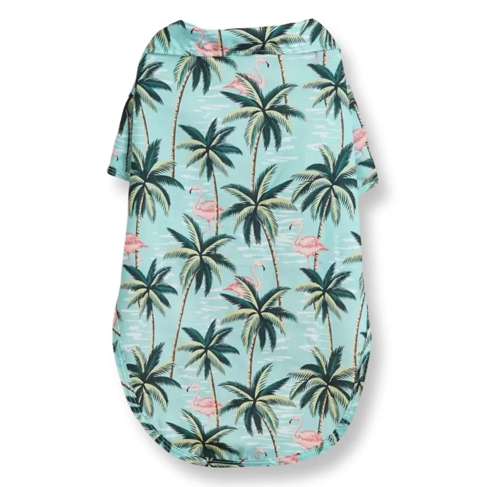 Flamingo Hawaiian Dog Shirt – Summer Pup Outfit