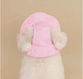 Pink Polka Dot Dog Summer Hat
