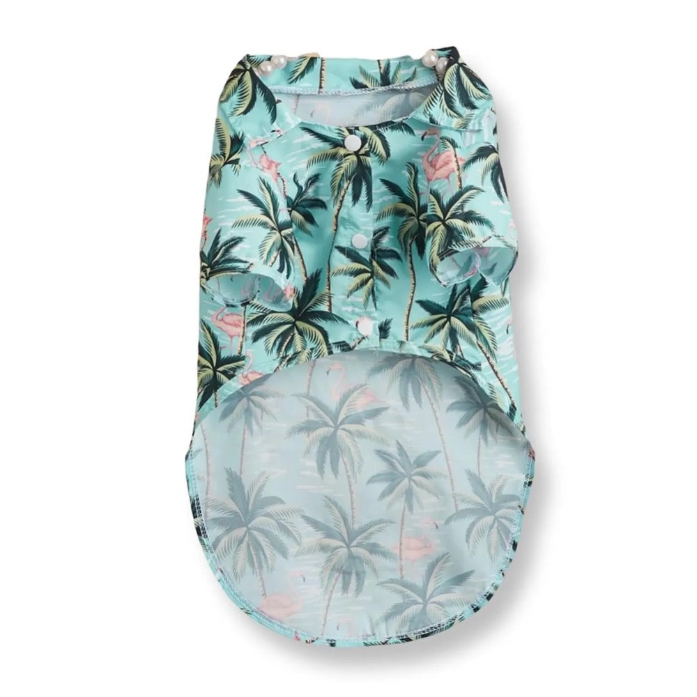 Flamingo Hawaiian Dog Shirt – Summer Pup Outfit