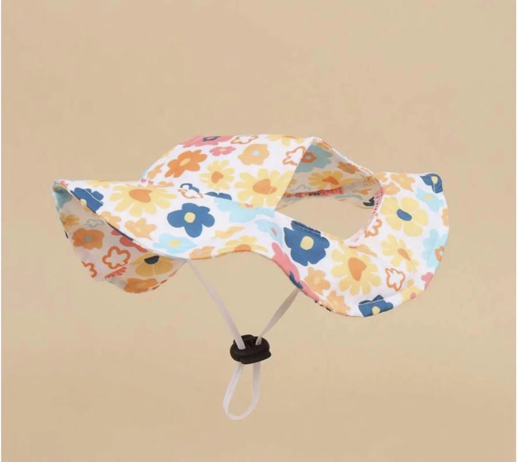 Mixed Floral Dog Summer Hat