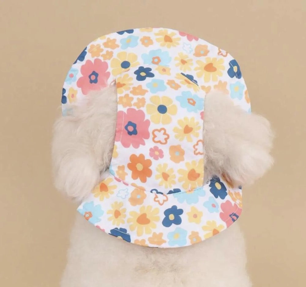 Mixed Floral Dog Summer Hat
